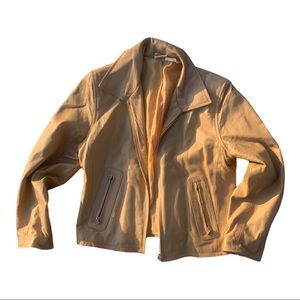 Newport News Vintage Light Tan Leather Jacket